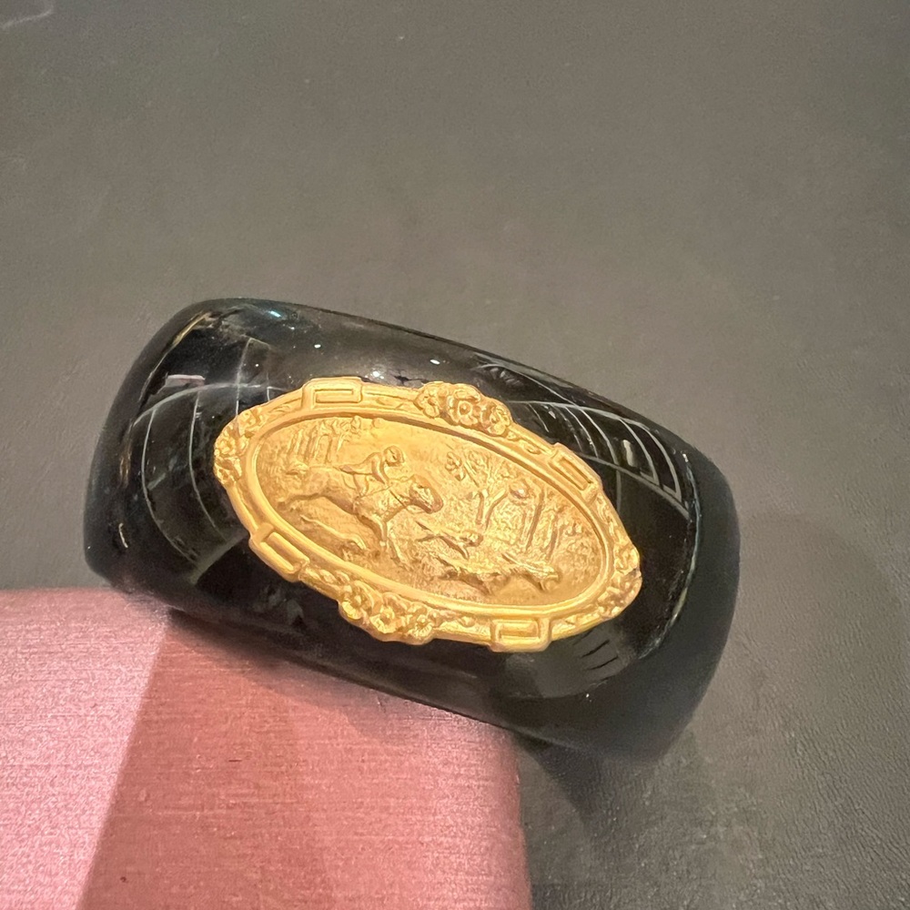 John Wind Black and Gold Bangle